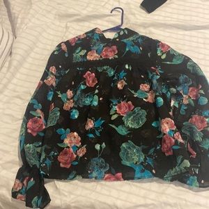 Flower blouse. Worn twice in perfect condition